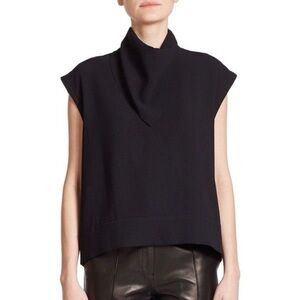 IRO | Black “Astrid” High Neck Cap Sleeve Blouse | Medium